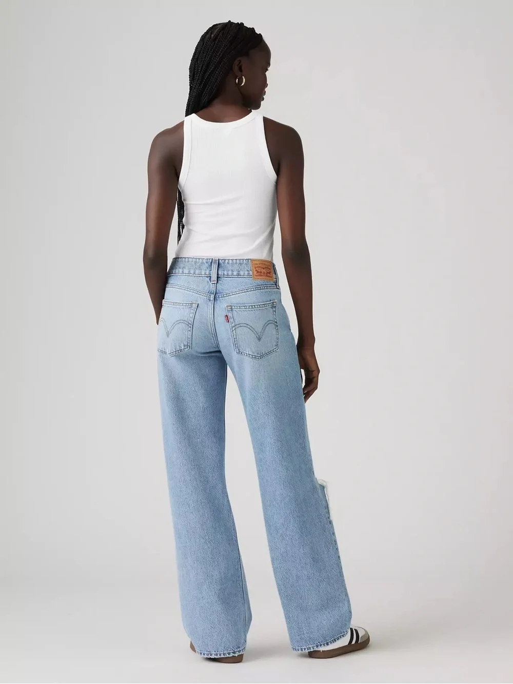 Levi's Superlow Loose Low Rise Distressed Light Wash Denim Jeans Size 32 14 - Picture 7 of 15